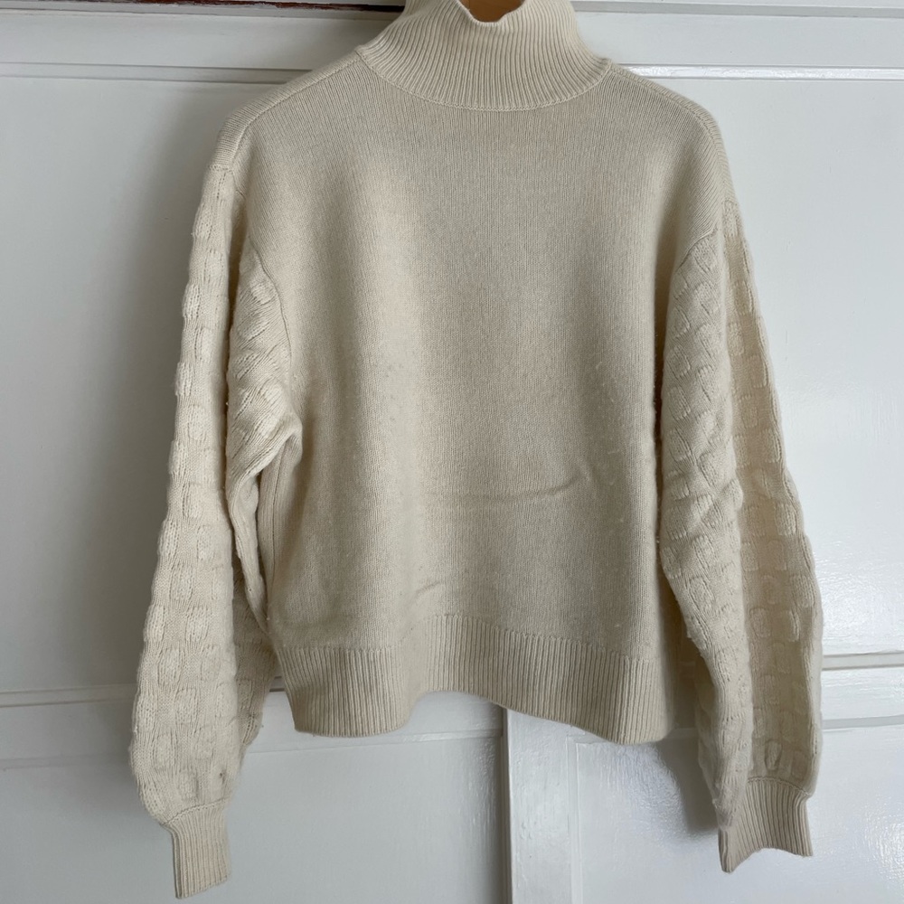 7 For All Mankind cream sweater - S